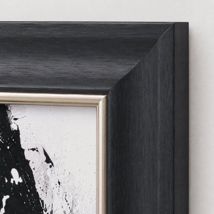 60064446 Black & Gold Abstract Painting - 76 x 116cm
