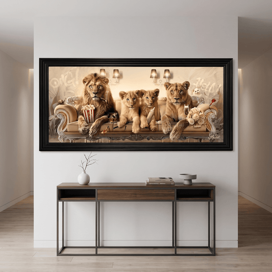 Pictures  -  60064449 Lion Movie Night Painting - 78 x 155cm  -  60064449