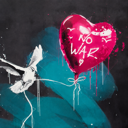 60064455 Love No War Painting - 75 x 105cm