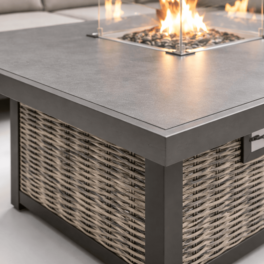 Gardening  -  Ascot Corner Firepit Set With Recliner Chairs  -  60089868