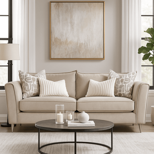 Furniture  -  Rochelle 4 Seater Sofa - Cream  -  60089941