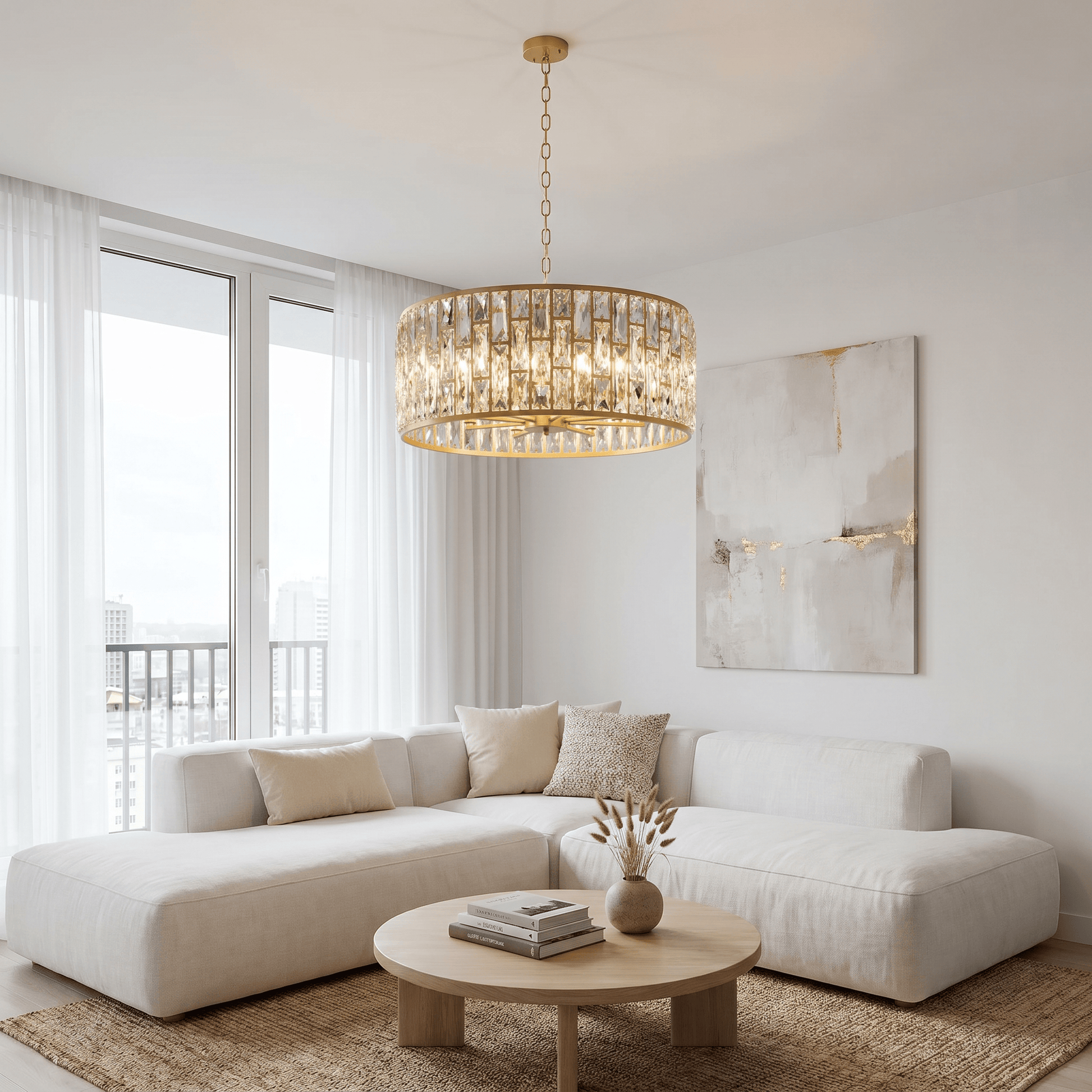 Lights  -  Munich 8 Light Pendant Ceiling Light - Gold  -  60115417