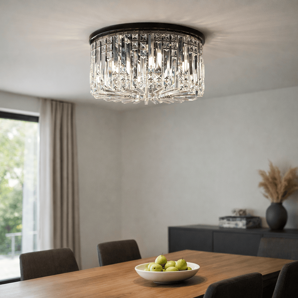 Lights  -  Hamburg 5 Light Flush Ceiling Light - Black  -  60115418
