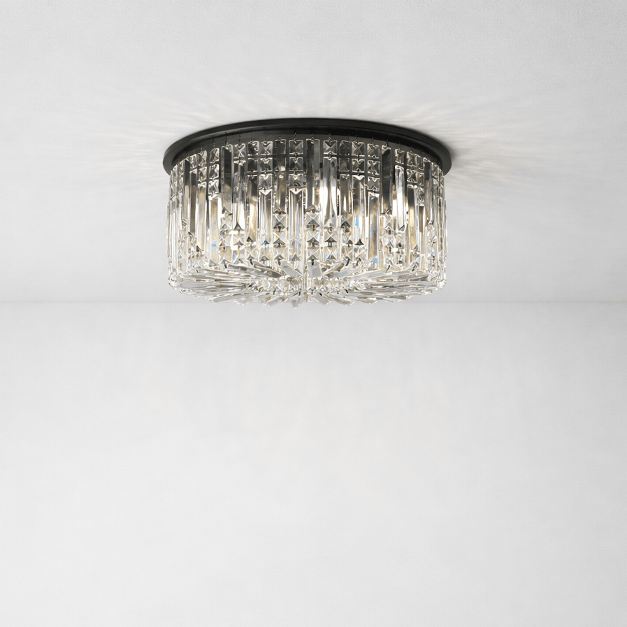 Lights  -  Hamburg 5 Light Flush Ceiling Light - Black  -  60115418