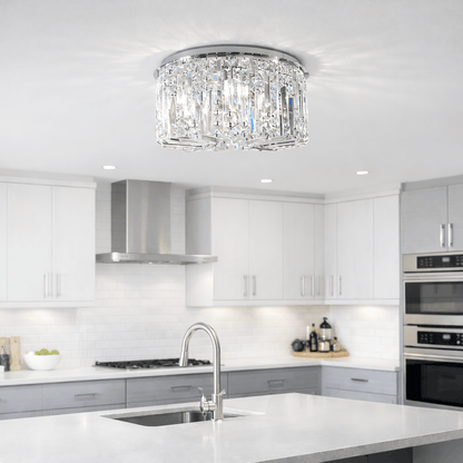 Lights  -  Hamburg 5 Light Flush Ceiling Light - Chrome  -  60115419