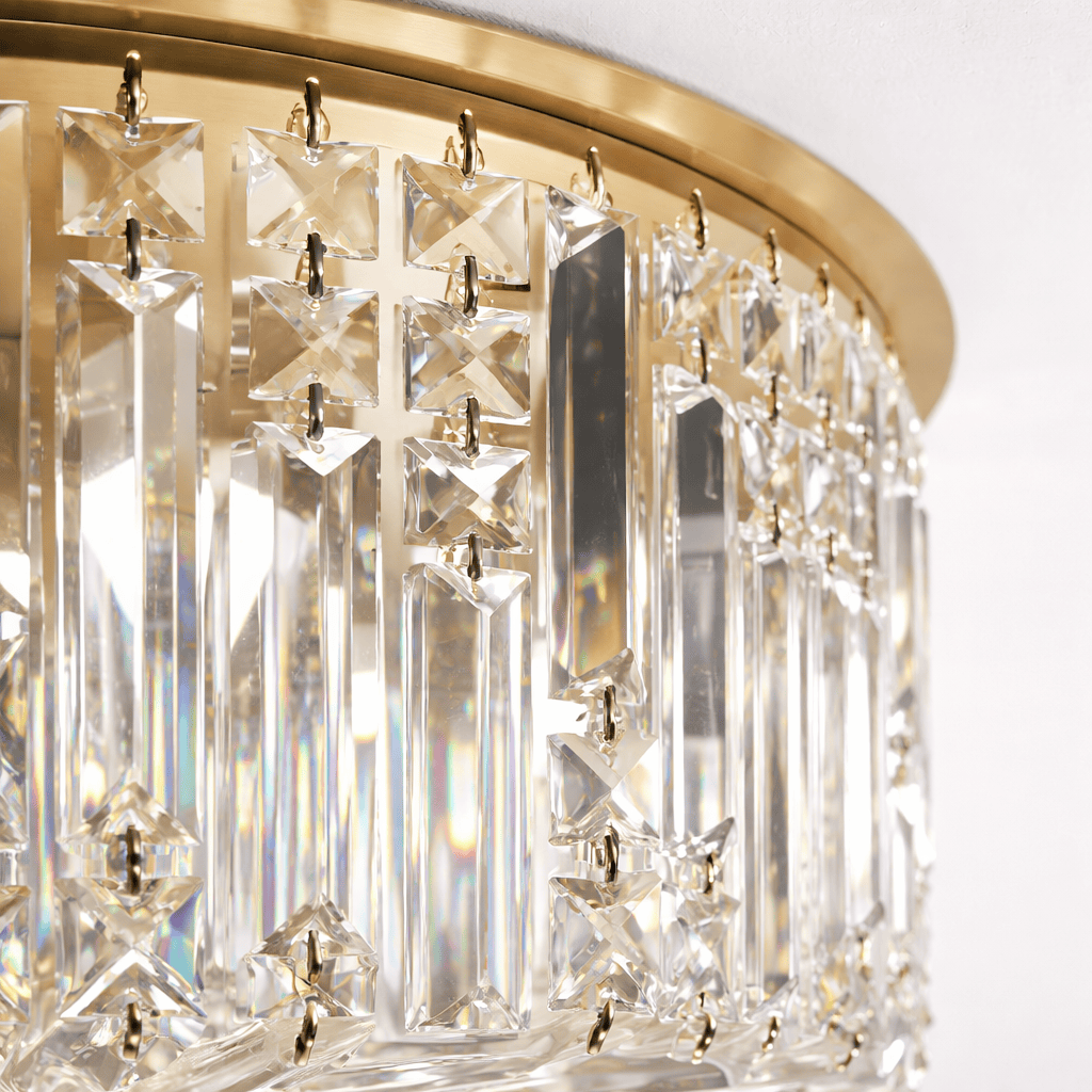Lights  -  Hamburg 5 Light Flush Ceiling Light - Gold  -  60115420