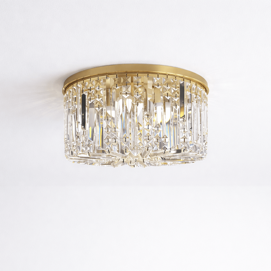 Lights  -  Hamburg 5 Light Flush Ceiling Light - Gold  -  60115420