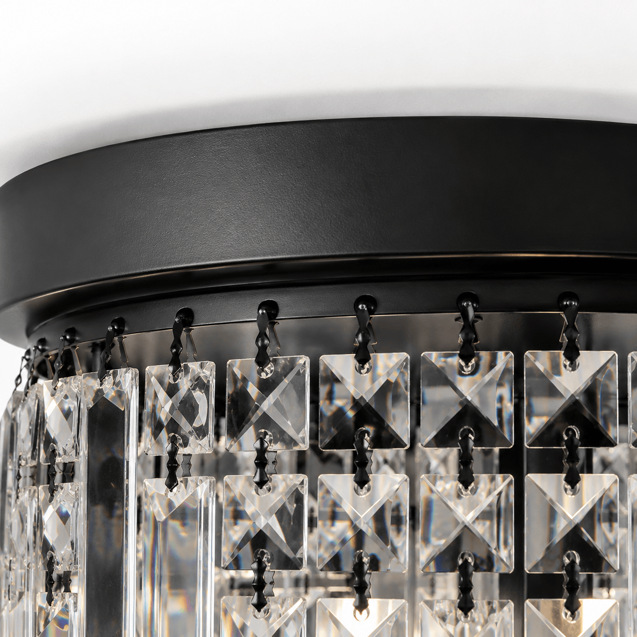 Lights  -  Hamburg 8 Light Flush Ceiling Light - Black  -  60115421