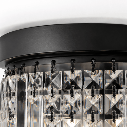 Lights  -  Hamburg 8 Light Flush Ceiling Light - Black  -  60115421