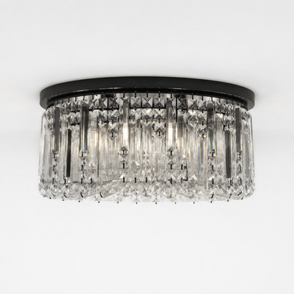 Lights  -  Hamburg 8 Light Flush Ceiling Light - Black  -  60115421