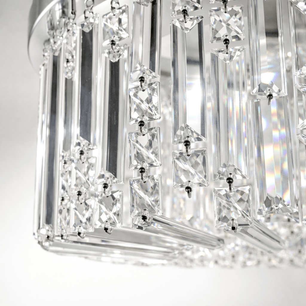 Lights  -  Hamburg 8 Light Flush Ceiling Light - Chrome  -  60115422