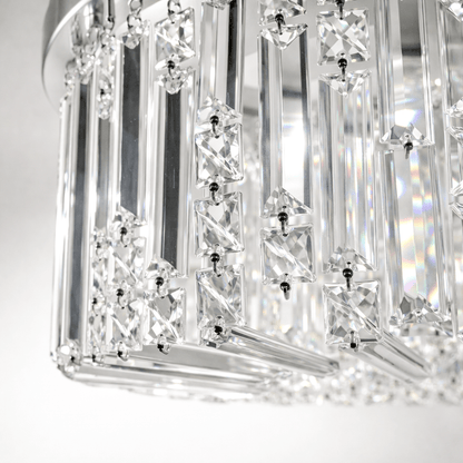 Lights  -  Hamburg 8 Light Flush Ceiling Light - Chrome  -  60115422