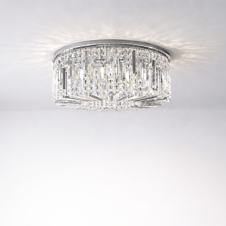 Lights  -  Hamburg 8 Light Flush Ceiling Light - Chrome  -  60115422