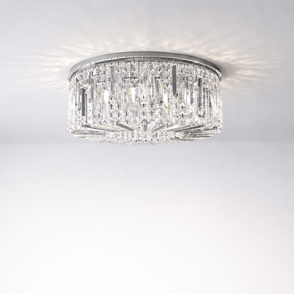 Lights  -  Hamburg 8 Light Flush Ceiling Light - Chrome  -  60115422