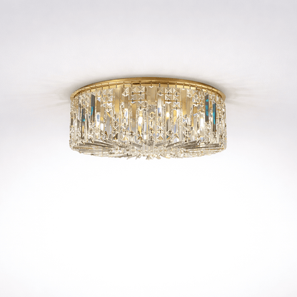 Lights  -  Hamburg 8 Light Flush Ceiling Light - Gold  -  60115423