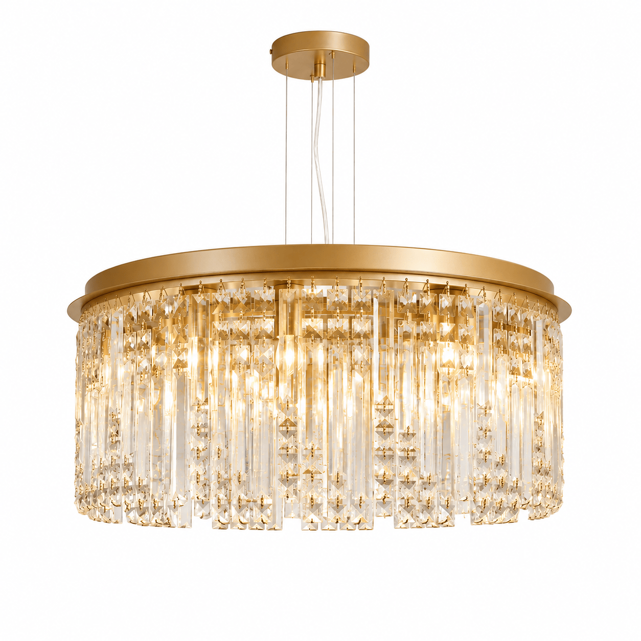Lights  -  Frankfurt 8 Light Pendant Ceiling Light - Gold  -  60115425