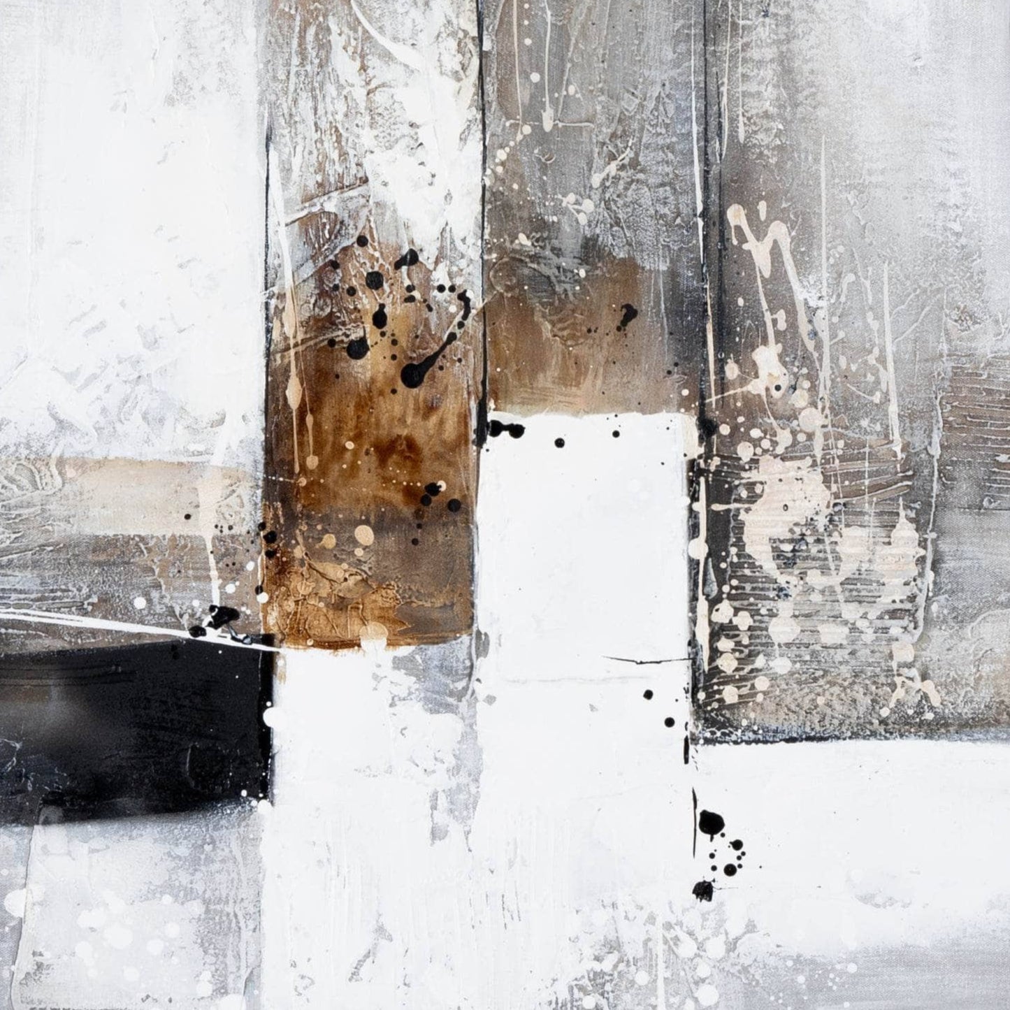 Pictures  -  Charcoal Drift Abstract Framed Picture -  60115426