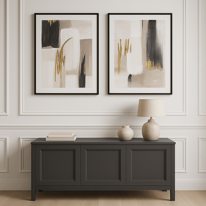 Pictures  -  Textured Abstract Framed Picture - 60 x 80cm  -  60115428