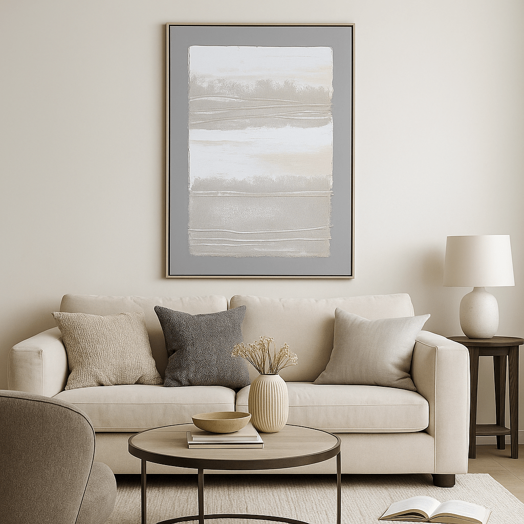 Pictures  -  Gentle Tides 1 Textured Framed Picture - 70 x 100cm  -  60115429