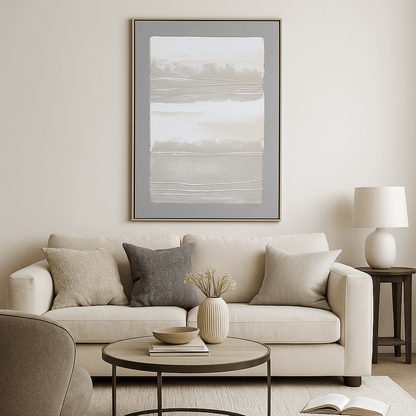 Pictures  -  Gentle Tides 1 Textured Framed Picture - 70 x 100cm  -  60115429