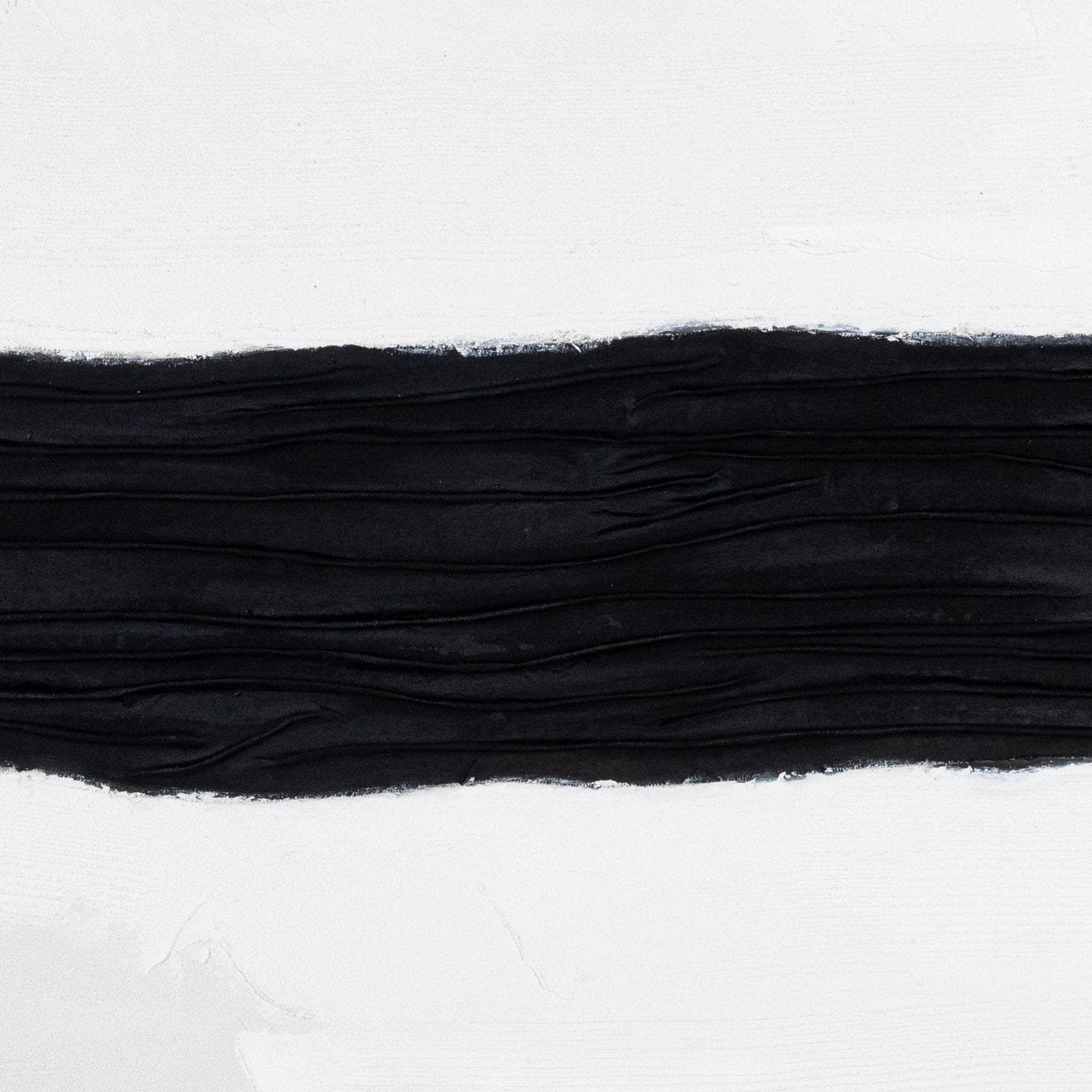 Pictures  -  Black Band Abstract Framed Canvas - 90 x 120cm  -  60115431