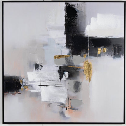 Furniture  -  Golden Echoes Framed Canvas - 100 x 100cm  -  60115434