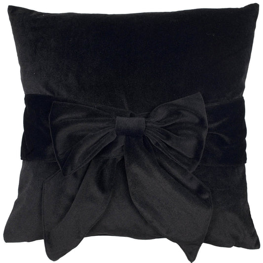 Homeware  -  Tiedup Velvet Cushion - Black  -  60115440