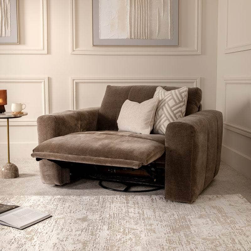 Furniture  -  Austin Swivel Cuddler - Mocha  -  60166702