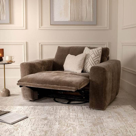 Furniture  -  Austin Swivel Cuddler - Mocha  -  60166702