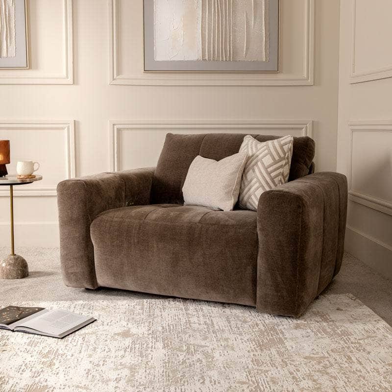 Furniture  -  Austin Swivel Cuddler - Mocha  -  60166702