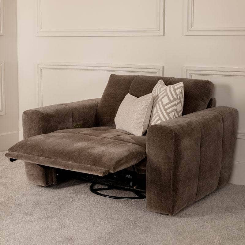 Furniture  -  Austin Swivel Cuddler - Mocha  -  60166702