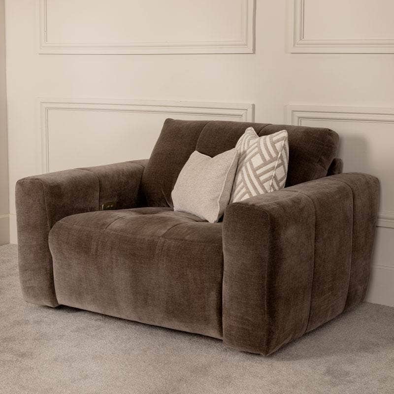 Furniture  -  Austin Swivel Cuddler - Mocha  -  60166702