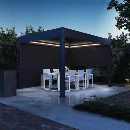 Gardening  -  O.C Weatherking Motorised Roof Pergola With LED Lights – 4x3m  -  60166722