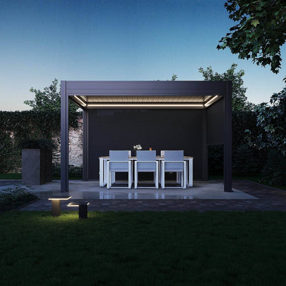Gardening  -  O.C Weatherking Motorised Roof Pergola With LED Lights – 4x3m  -  60166722