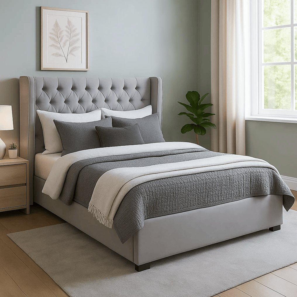 Furniture  -  Moonlight Double Bedframe  - Silver  -  60262888