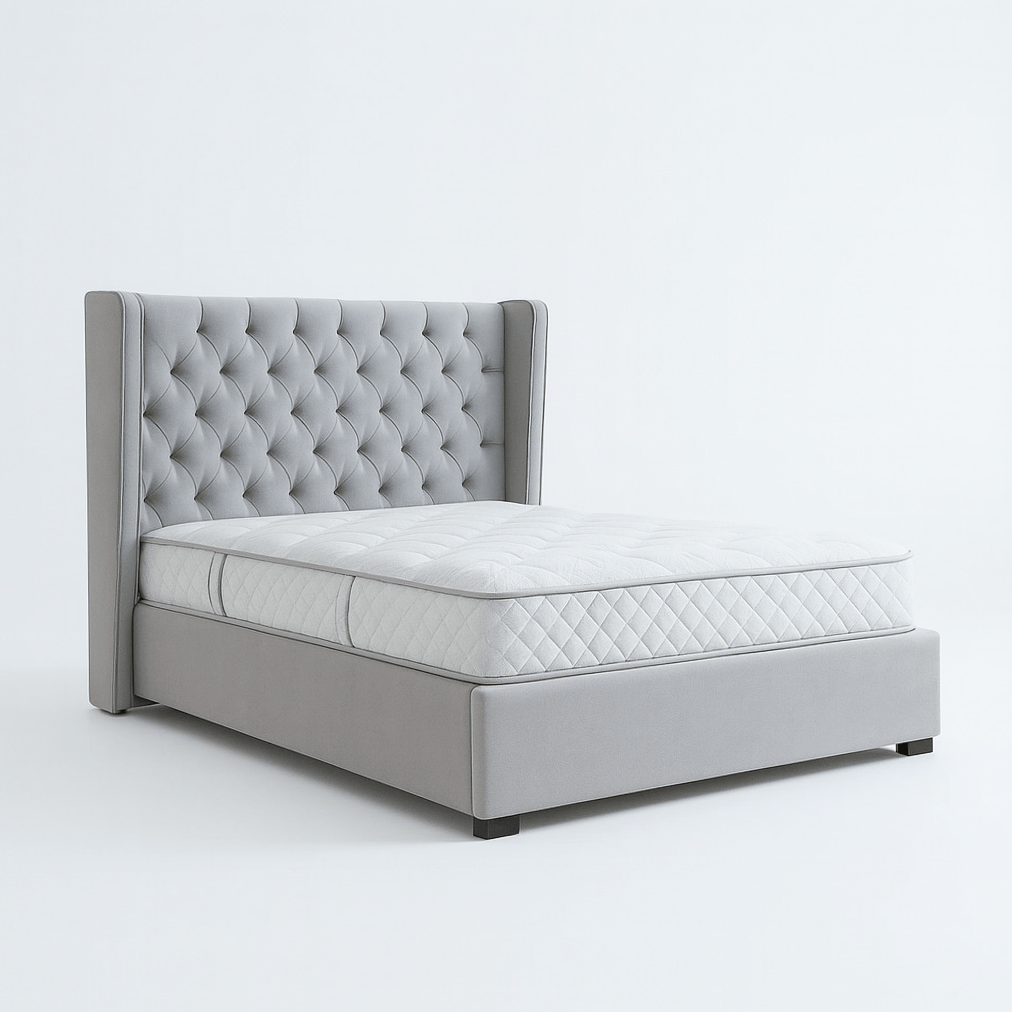 Furniture  -  Moonlight Double Bedframe  - Silver  -  60262888
