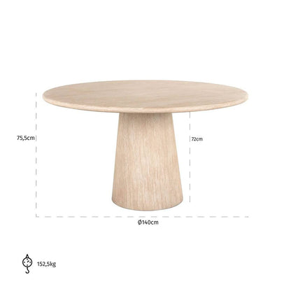 Furniture  -  Kensington Round Dining Table - 140cm  -  60269628