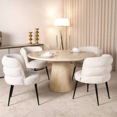 Richmond Fictus Round Dining Table & 4 Stella Chairs