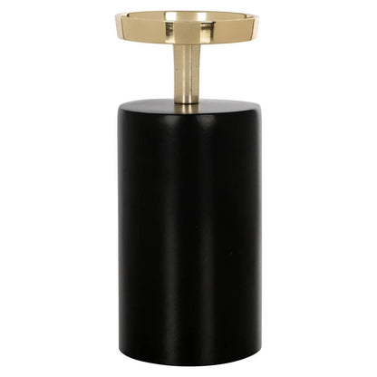 Homeware  -  Majestique Black & Gold Candle Holder - Large  -  60313027