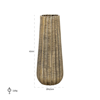 Homeware  -  Marquesa Brushed Gold Vase - Large  -  60313035