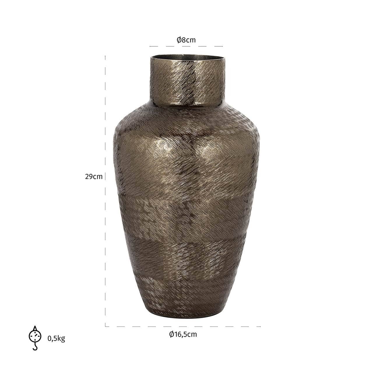Homeware  -  Laureaux Vase - Smoke Black  -  60313040