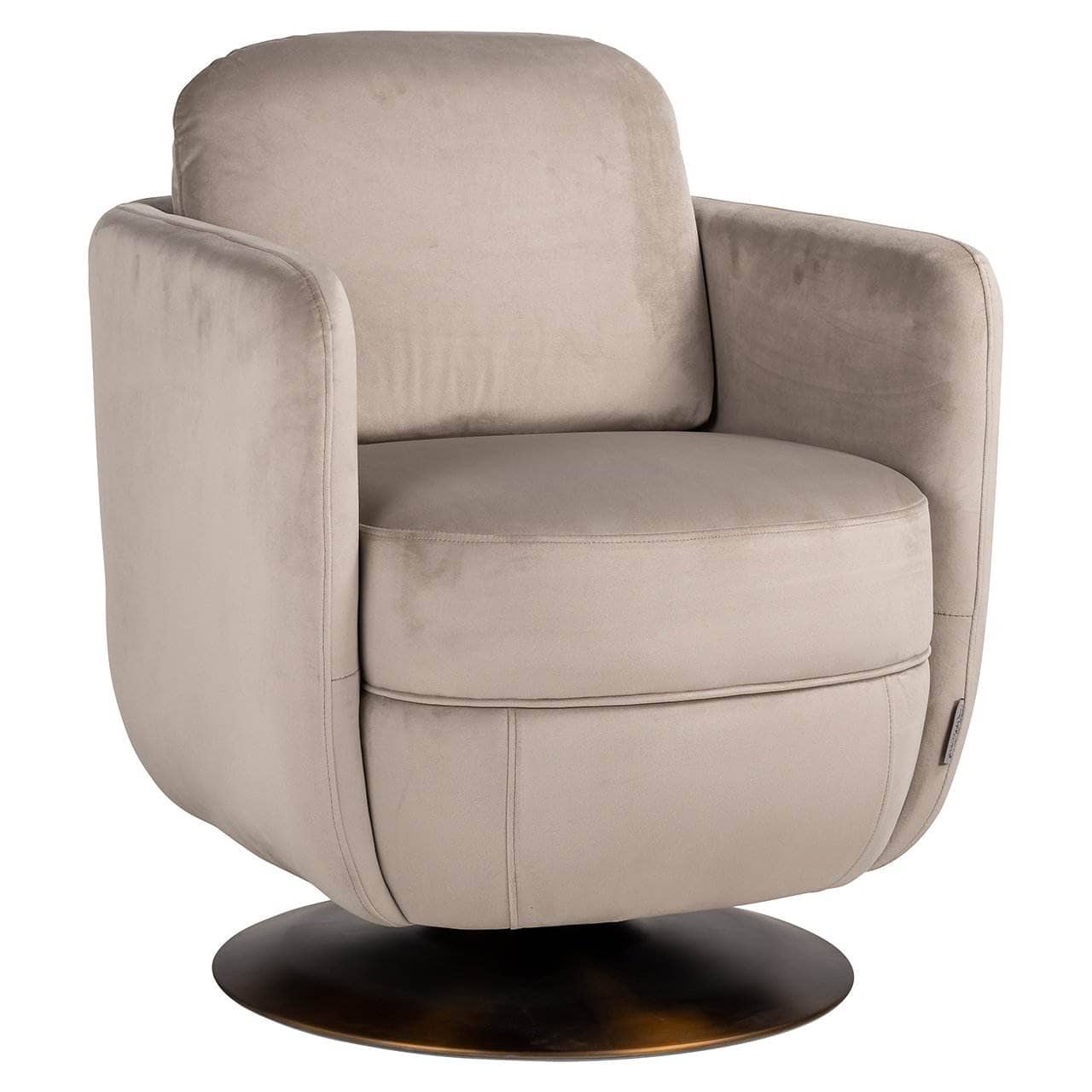 Furniture  -  Sebastian Swivel Lounge Chair - Khaki  -  60313052