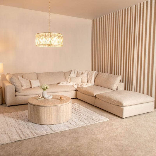 Furniture  -  California Chaise Corner Sofa - Beige  -  60313061