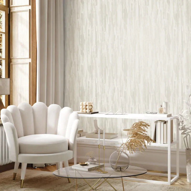 Wallpaper  -  Fine Decor B41 Gianni Textured Plain Warm Ivory Wallpaper - M95696  -  60345214
