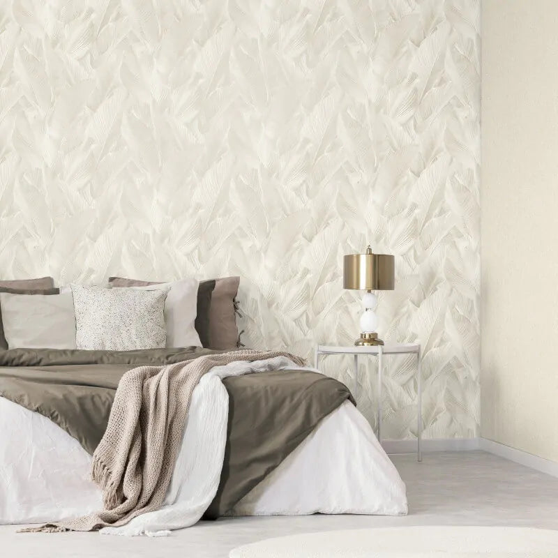 Wallpaper  -  Fine Decor B41 Gianni Leaf Stone Wallpaper - M95686  -  60345218