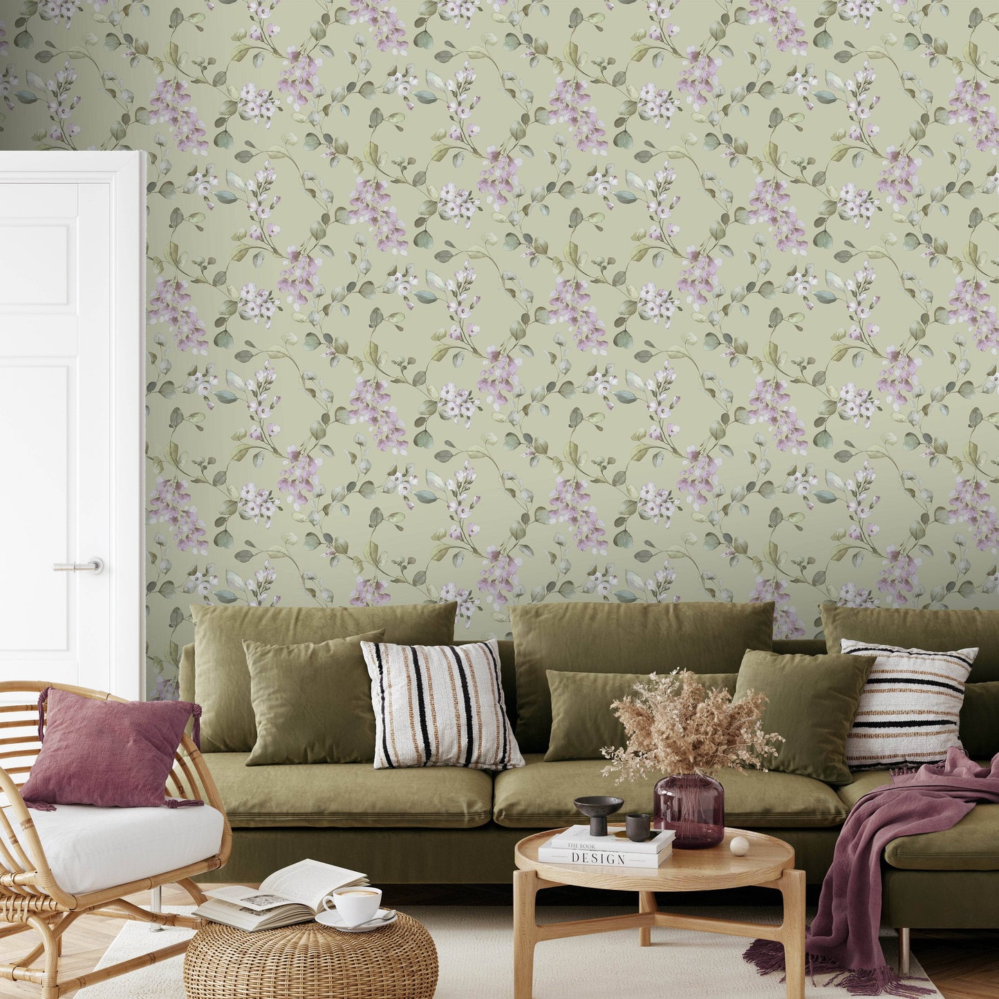Wallpaper  -  Rasch B65 Rosalie Floral Sage Wallpaper - 260652  -  60345226