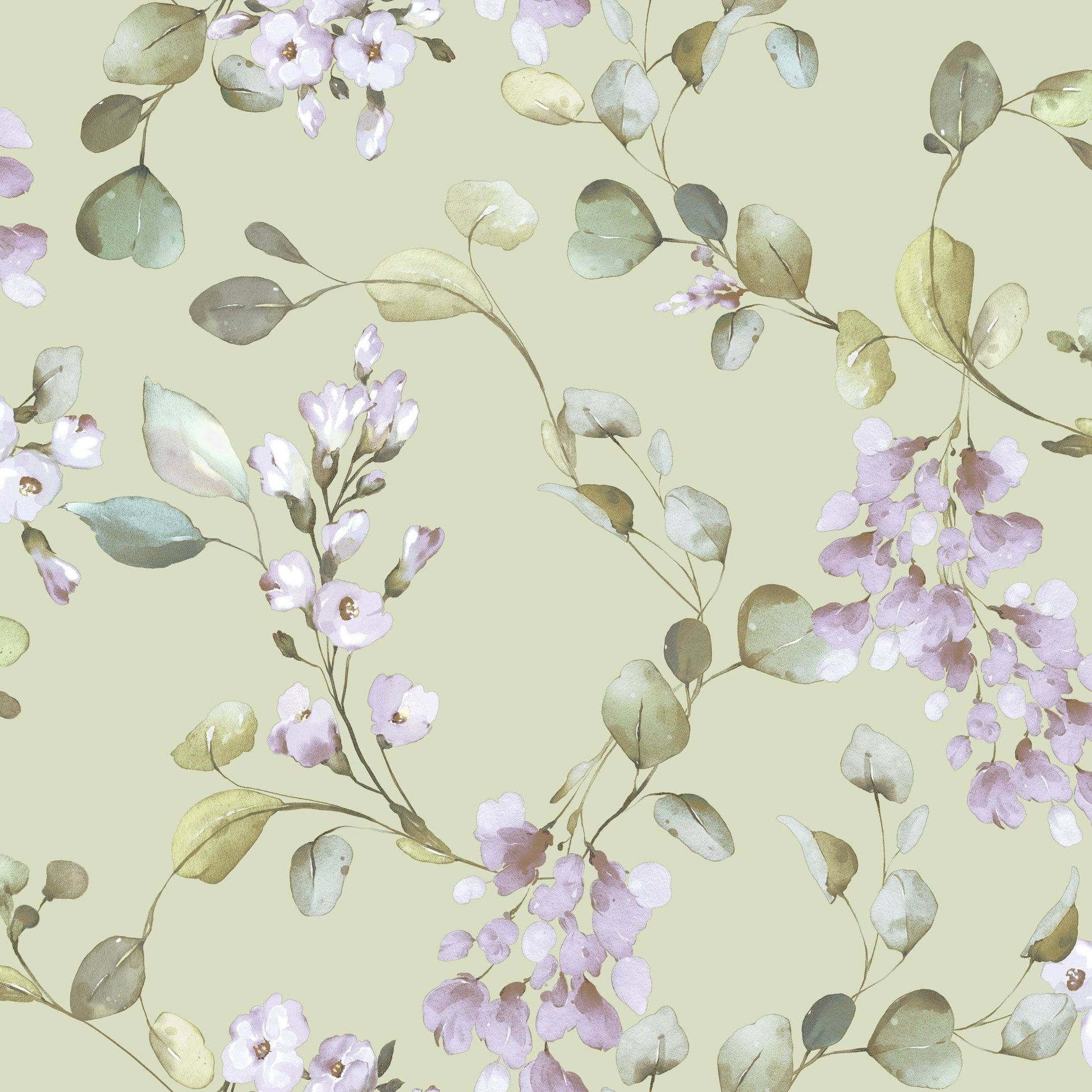 Wallpaper  -  Rasch B65 Rosalie Floral Sage Wallpaper - 260652  -  60345226