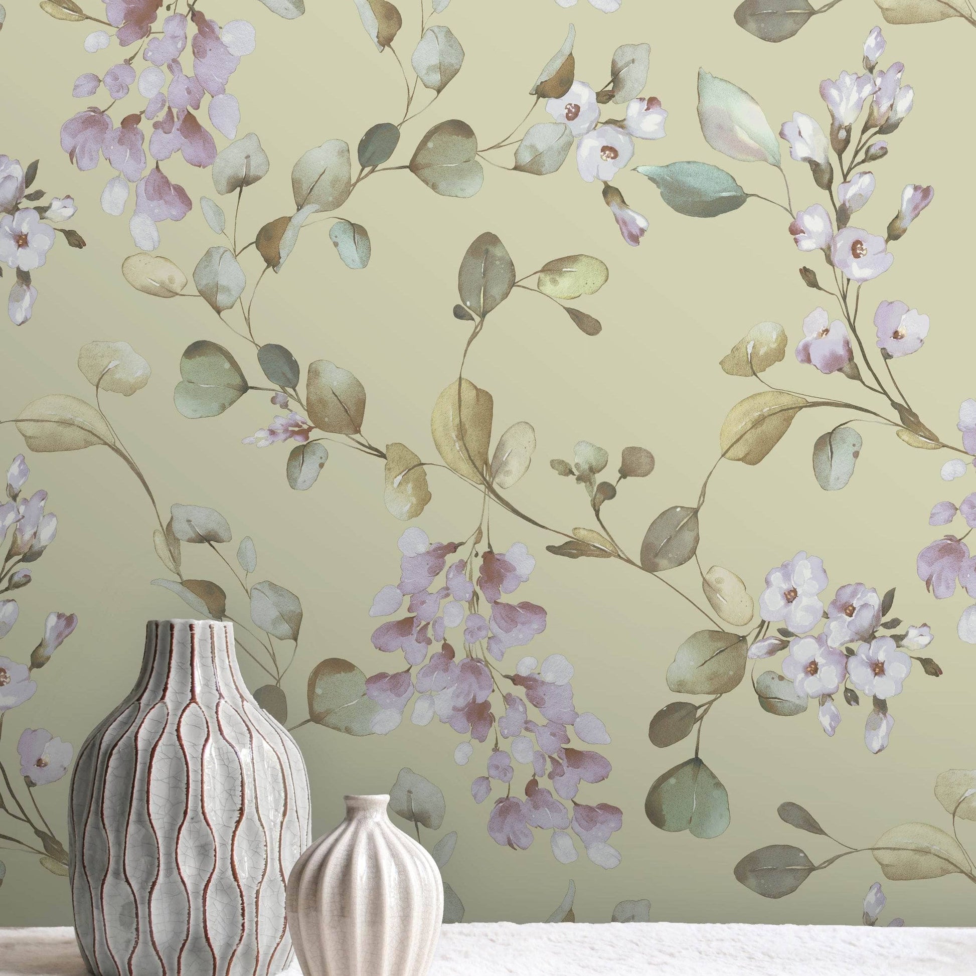 Wallpaper  -  Rasch B65 Rosalie Floral Sage Wallpaper - 260652  -  60345226