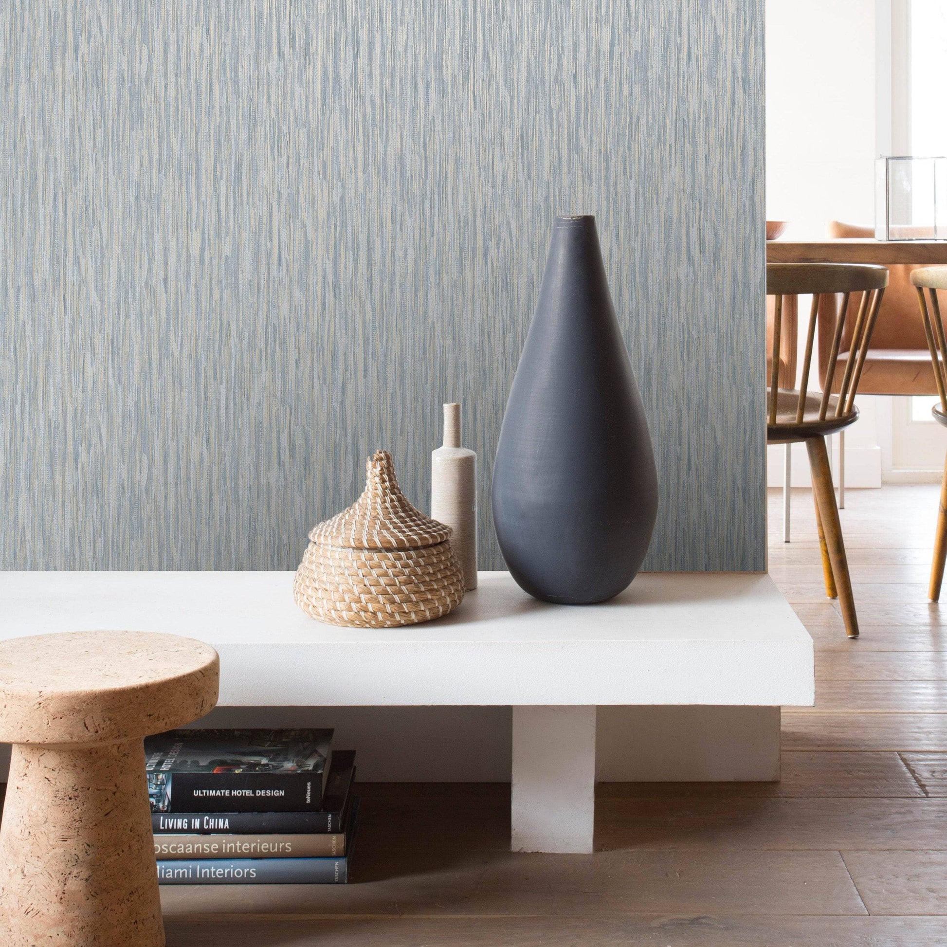 Wallpaper  -  Rasch B65 Rosalie Texture Blue Wallpaper - 260841  -  60345236