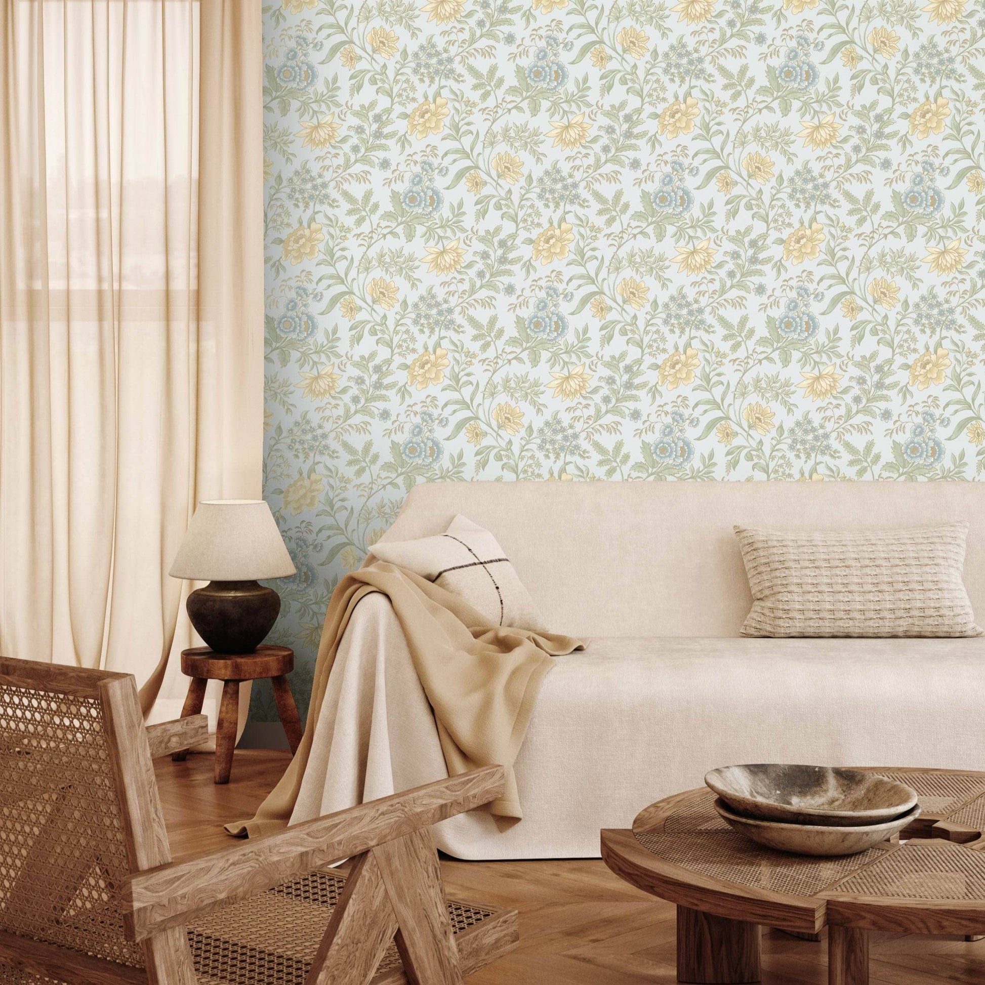 Wallpaper  -  Rasch Garden Muse Sky Blue Wallpaper - 100005  -  60345240